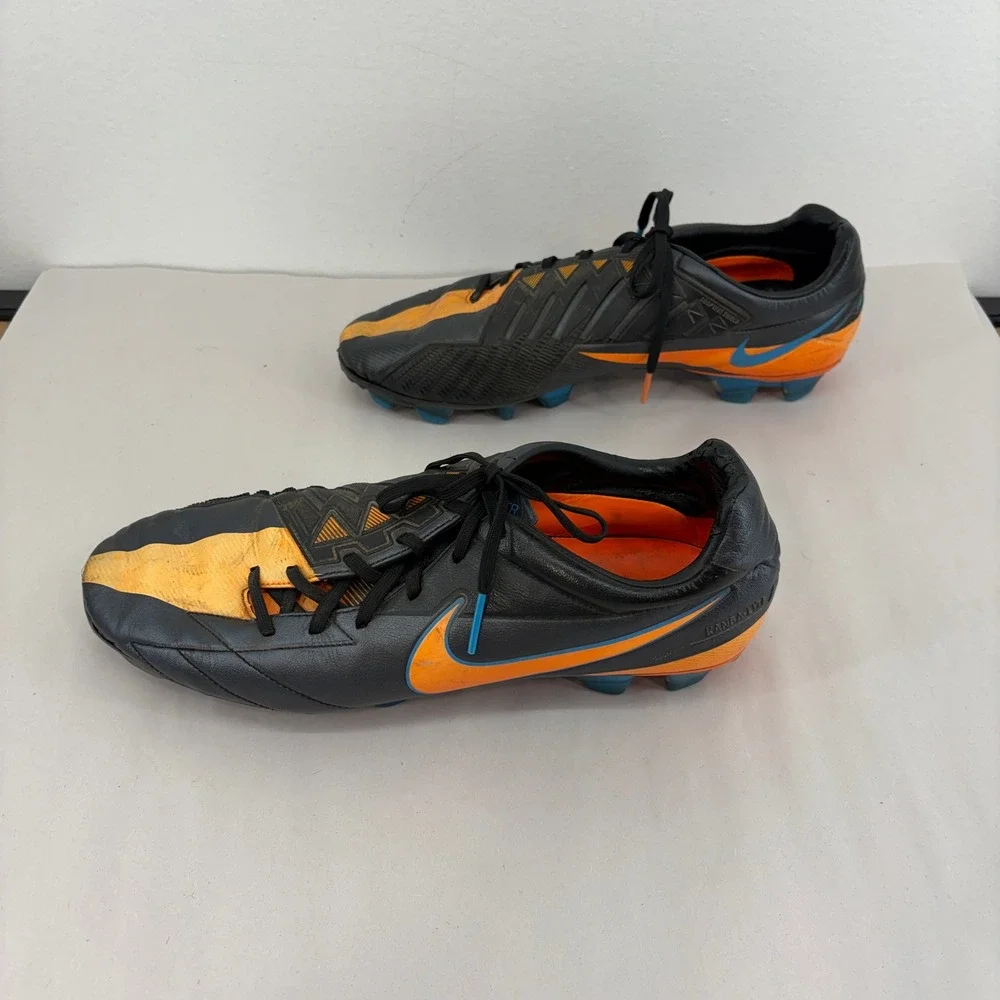 Nike Total 90 Laser IV FG Mens Soccer Cleats Black Orange Mens 12 Bag Kanga-Lite